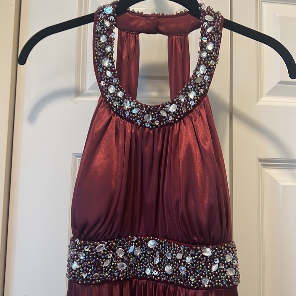 Cranberry Formal Dress Bridesmaids/Homecoming Prom Dress Full length